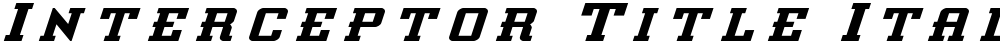 Interceptor Title Italic