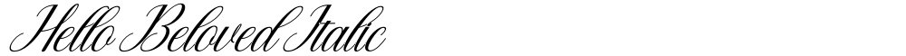 Hello Beloved Italic