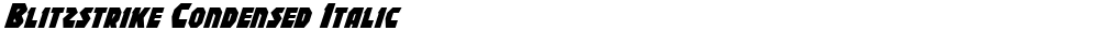 Blitzstrike Condensed Italic
