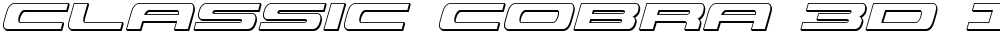 Classic Cobra 3D Italic