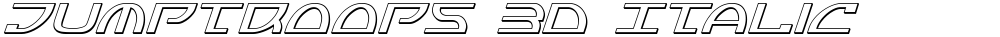 Jumptroops 3D Italic