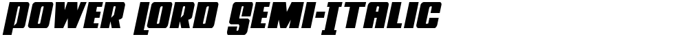 Power Lord Semi-Italic