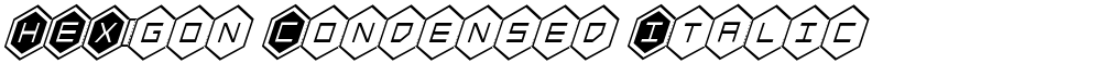 HEX:gon Condensed Italic