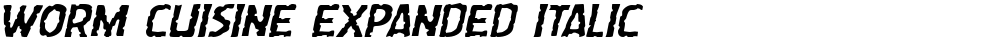 Worm Cuisine Expanded Italic