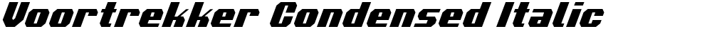 Voortrekker Condensed Italic