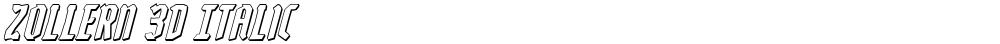 Zollern 3D Italic