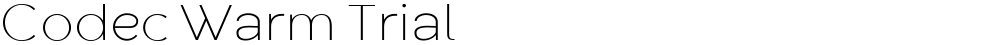 Codec Warm Trial