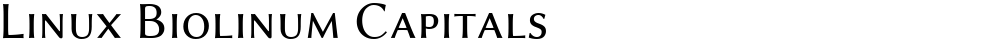Linux Biolinum Capitals