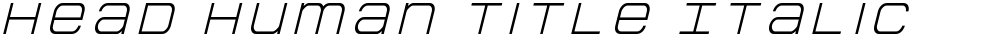 Head Human Title Italic