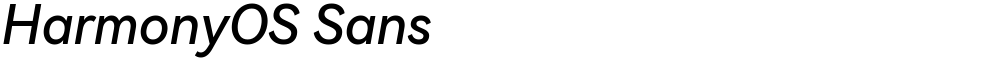 HarmonyOS Sans