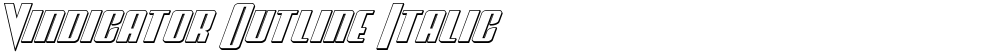 Vindicator Outline Italic