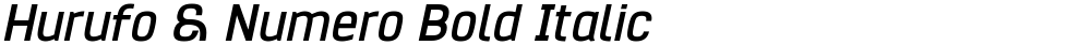 Hurufo & Numero Bold Italic