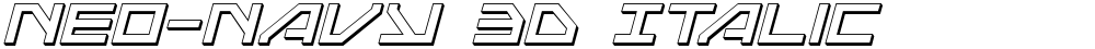 Neo-Navy 3D Italic