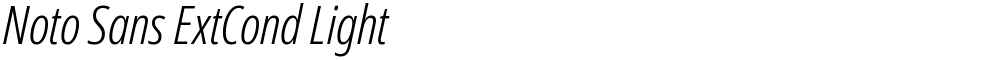 Noto Sans ExtCond Light