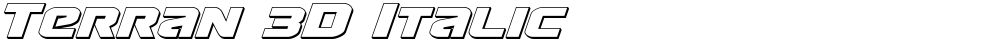 Terran 3D Italic