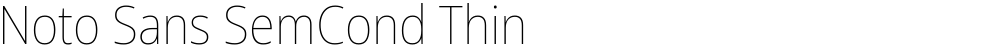 Noto Sans SemCond Thin