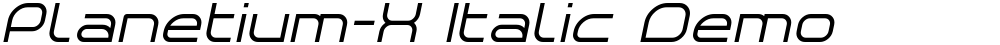 Planetium-X Italic Demo