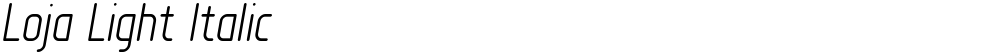 Loja Light Italic