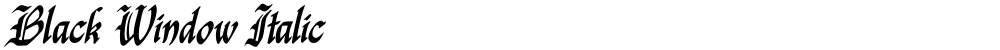 Black Window Italic