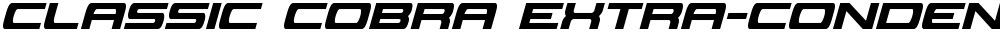 Classic Cobra Extra-Condensed Italic