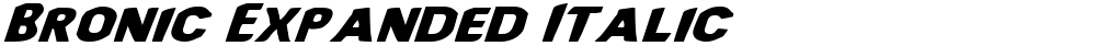 Bronic Expanded Italic