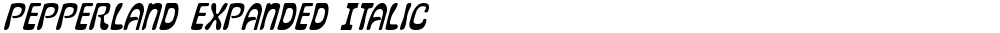 Pepperland Expanded Italic