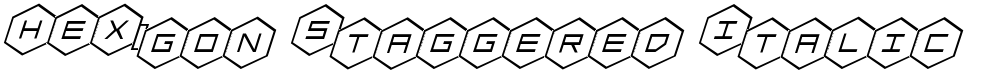 HEX:gon Staggered Italic