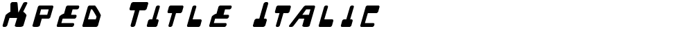 Xped Title Italic