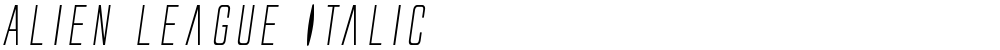 Alien League Italic