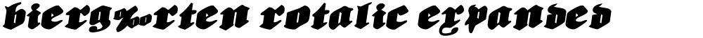 Bierg‰rten Rotalic Expanded