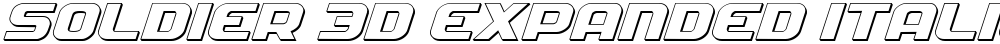 Soldier 3D Expanded Italic