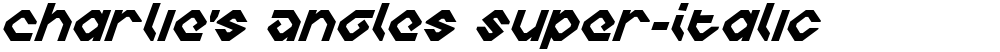 Charlie's Angles Super-Italic