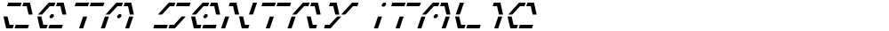 Zeta Sentry Italic