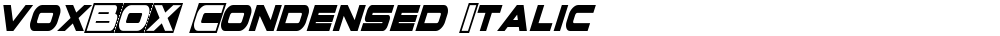 voxBOX Condensed Italic