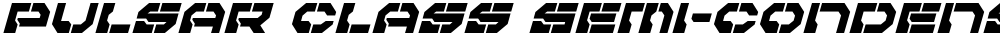 Pulsar Class Semi-Condensed Italic