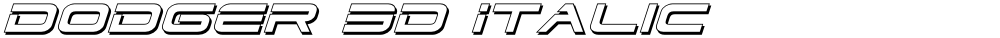 Dodger 3D Italic