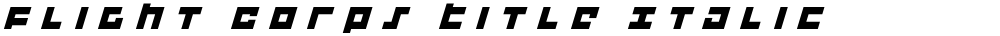 Flight Corps Title Italic