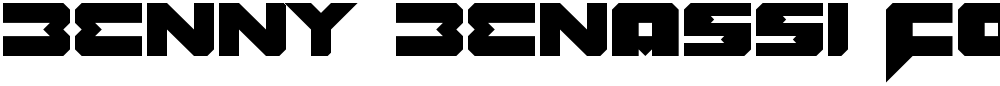 Benny Benassi Font Remake