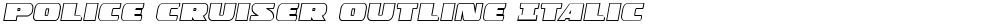 Police Cruiser Outline Italic