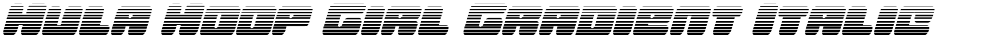 Hula Hoop Girl Gradient Italic