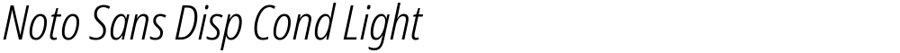 Noto Sans Disp Cond Light
