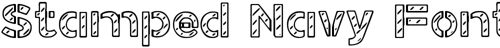 Stamped Navy Font
