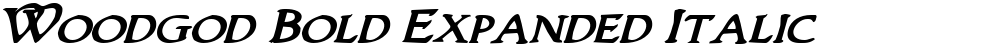 Woodgod Bold Expanded Italic
