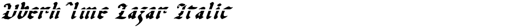 Uberhˆlme Lazar Italic