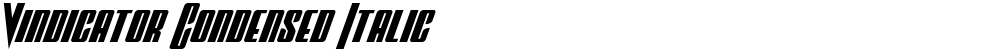 Vindicator Condensed Italic