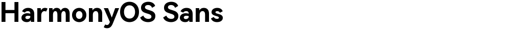 HarmonyOS Sans