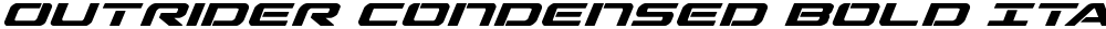 Outrider Condensed Bold Italic