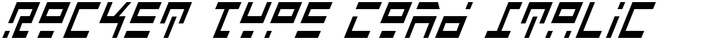 Rocket Type Cond Italic
