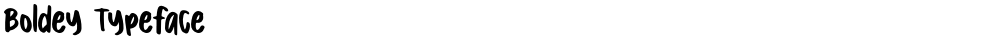 Boldey Typeface