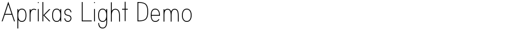 Aprikas Light Demo